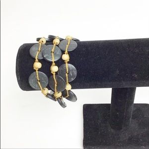 Beautiful, 3-Stranded Wood Bead Bracelet